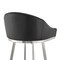 Armen Living Noran Swivel Bar Stool in Brushed Stainless Steel with Black Faux Leather 840254335707 - alternate 9